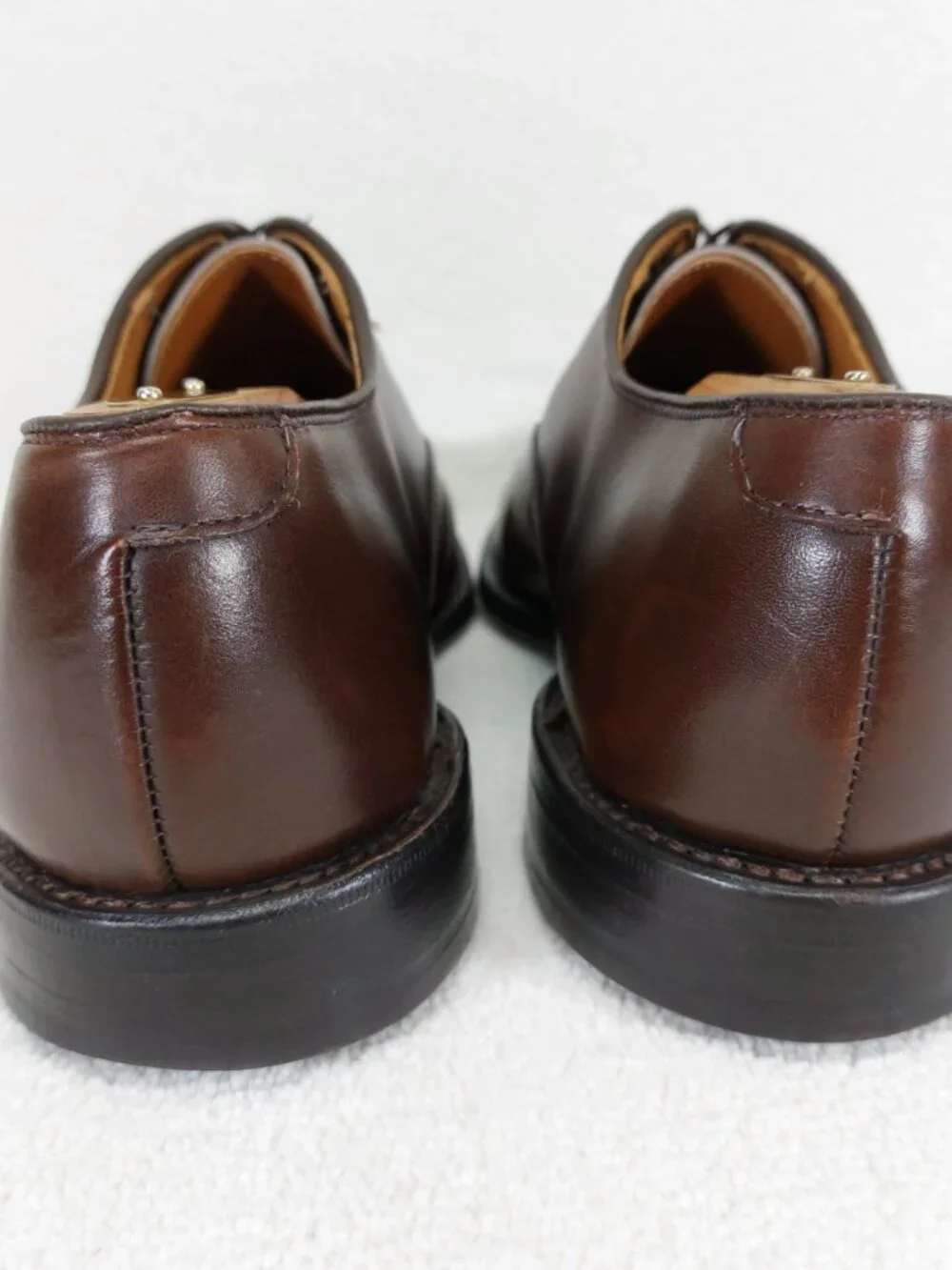 Allen Edmond Dryden Brogue Oxford Shoes Mens Size 8 D, Cap Toe, Brown Leather